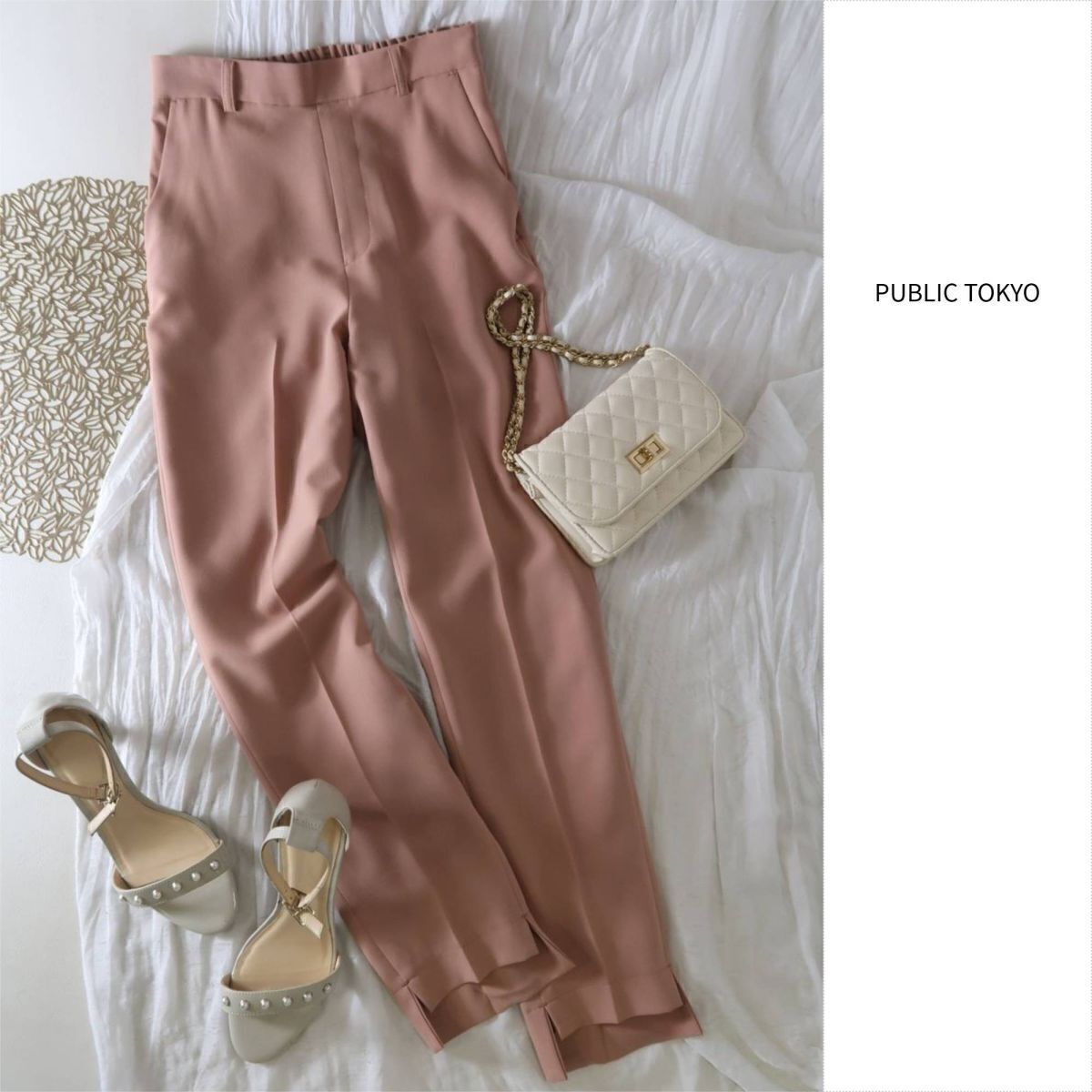 1.2万☆パブリック トウキョウ PUBLIC TOKYO☆ウォッシャブル アンクルパンツ 1サイズ 日本製☆E-M 5182拍卖