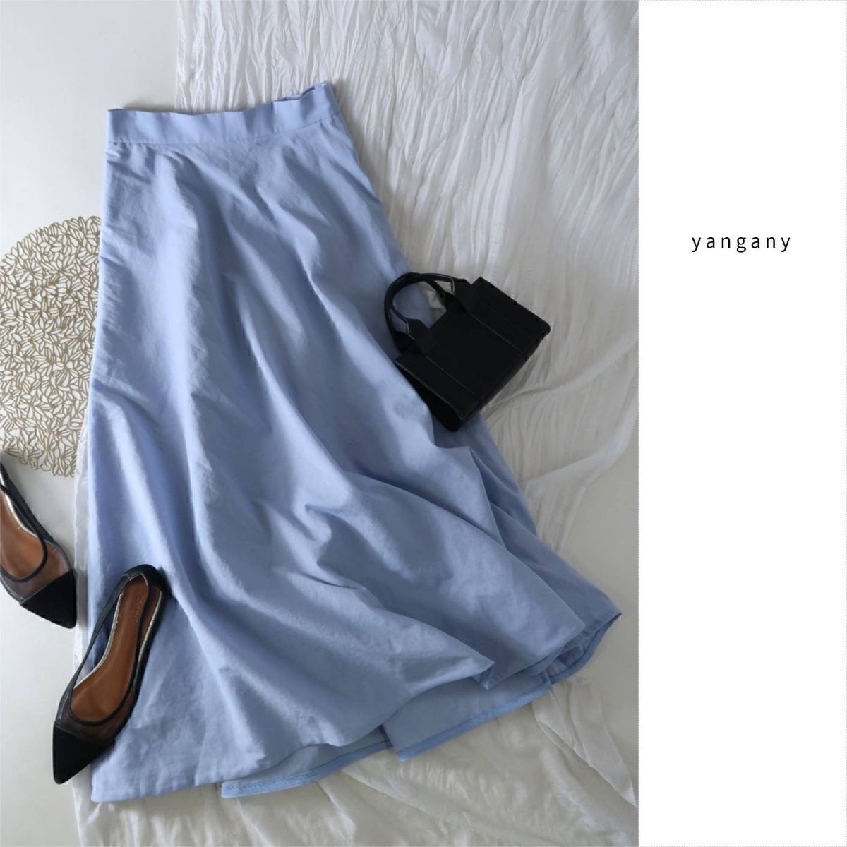 1.7万☆ヤンガニー yangany☆ウォッシャブル フレアスカート 36サイズ 日本製☆M-S 4243拍卖