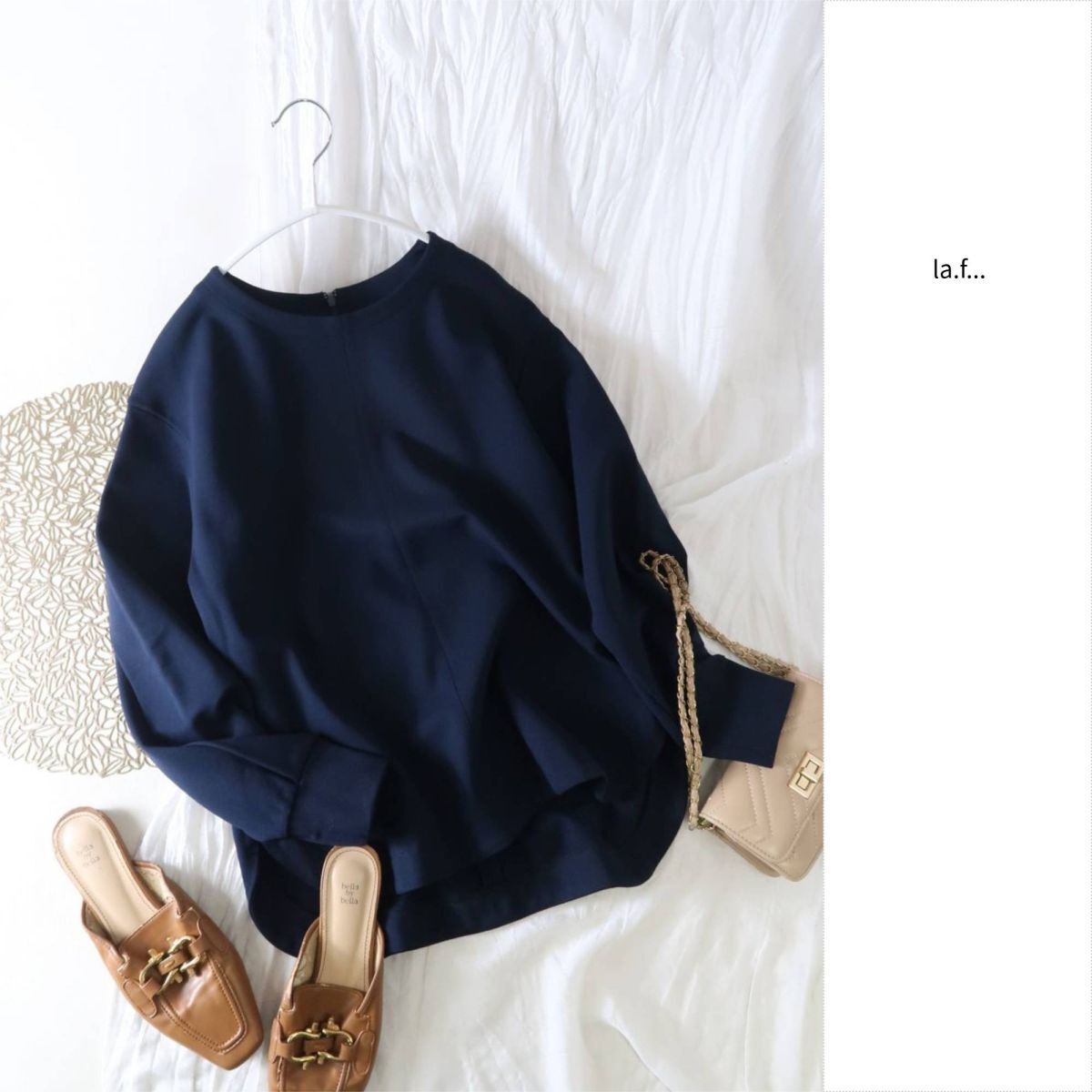 1.3万☆ラ エフ la.f...☆洗える アモーレポンチ裏起毛カットソー 2Sサイズ 日本製☆R-O 6228拍卖