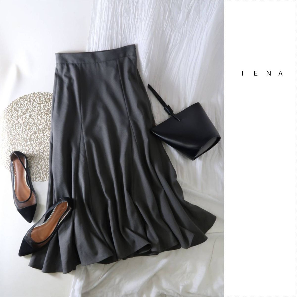 1.7万☆イエナ IENA☆洗える マーメイドフレアデザインスカート 36サイズ 日本製☆R-O 6202拍卖