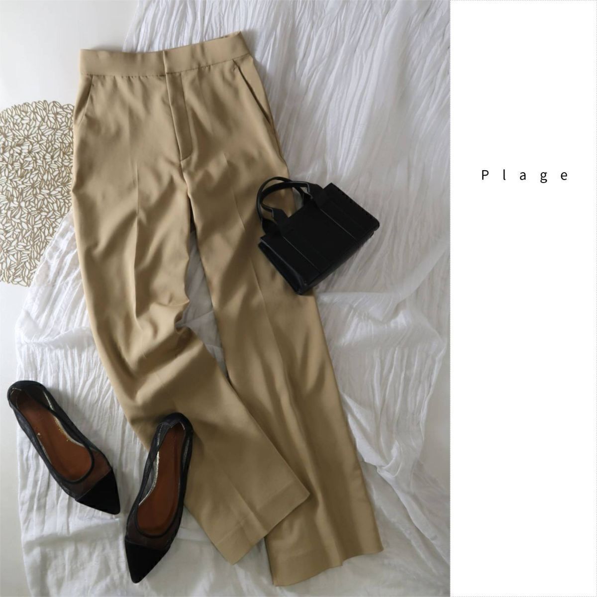 1.8万☆2023年☆プラージュ Plage☆洗える beautiful スラックス 36サイズ 日本製☆M-B 4727拍卖