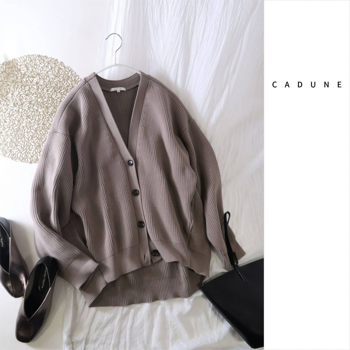1.5万☆カデュネ CADUNE☆THEカーディガン 36サイズ☆M-B 6344拍卖