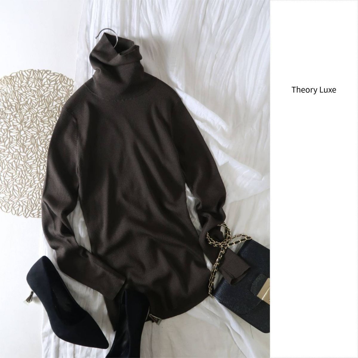 セオリーリュクス Theory Luxe☆毛100% タートルネックニット 38サイズ☆R-O 6518拍卖