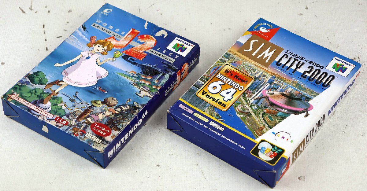 S●ジャンク品●N64ゲームソフト 『ワンダープロジェクトJ2/シムシティ2000 2点セット』 任天堂/ニンテンドー NINTENDO64専用 ※動作未確認拍卖