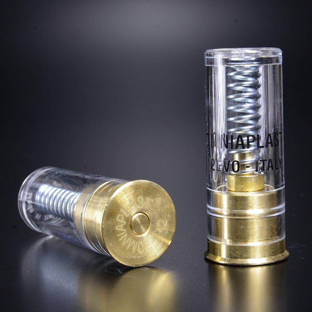 OMNIAPLAST スナップキャップ 12ゲージ 12番 EVO 真鍮 2個 空撃用 ダミーカート ダミーラウンド銃拍卖