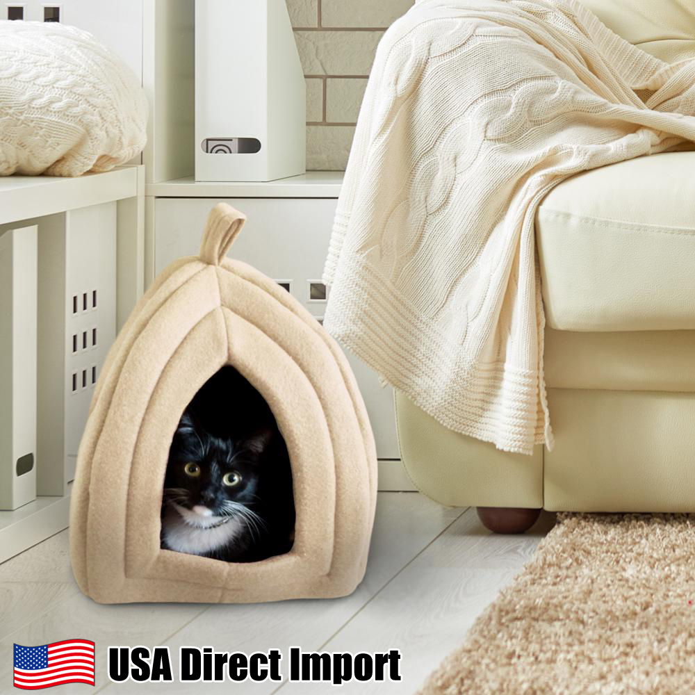 SALE Small Igloo Cat Bed アメリカ直輸入 beige 猫 ねこ ペット用品 ベッド キャットハウス クッション ダイニング ぬいぐるみ インテリア拍卖