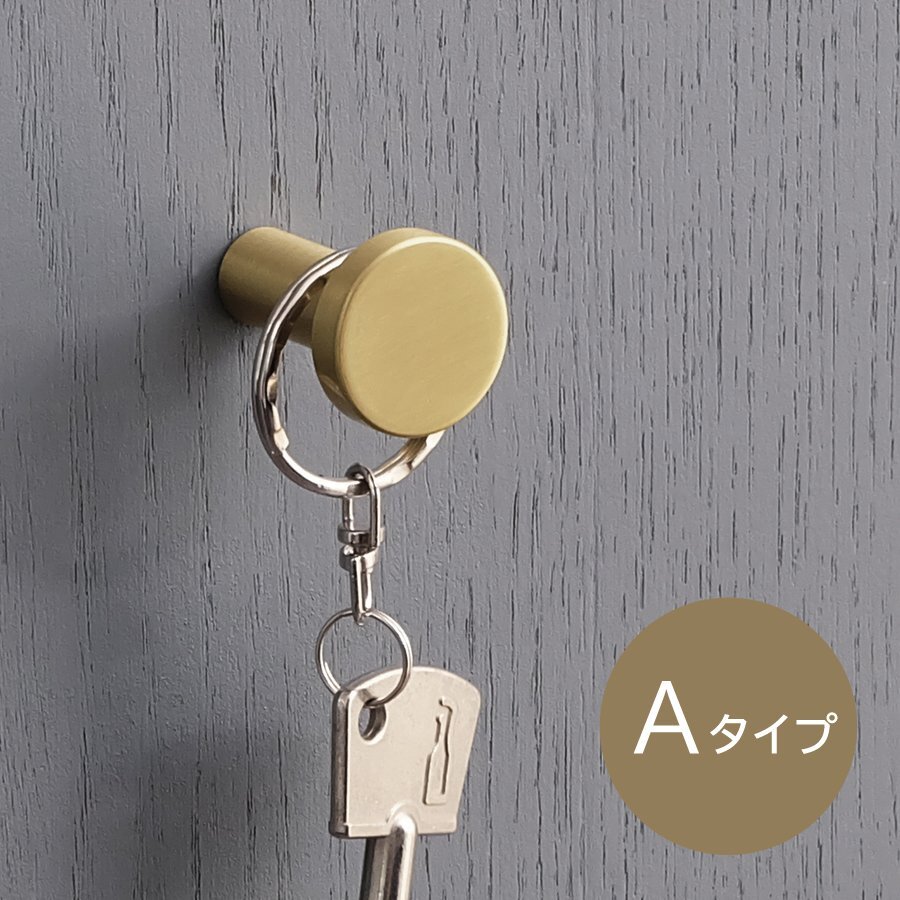 Knob ノブ ウォールフック Aタイプ 壁付け 収納 ウォールハンガー 真鍮 インテリア 雑貨 小物 オブジェ リビング 玄関 BRASS WALL HOOK拍卖