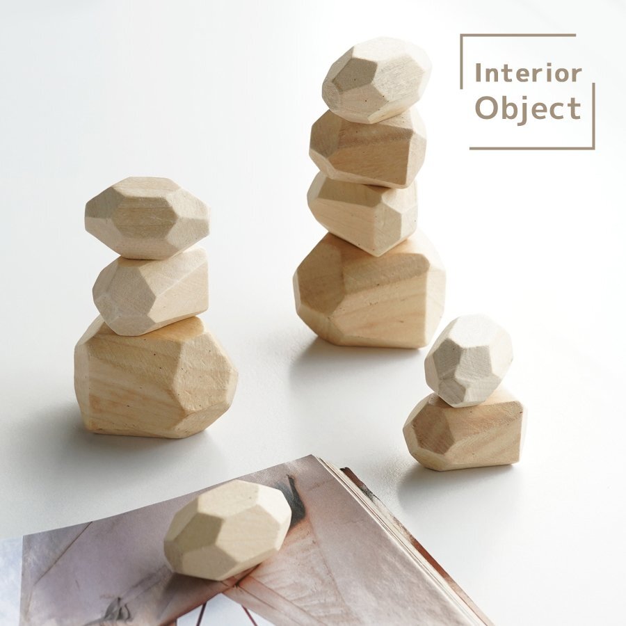 Polygon Wood ポリゴンウッド ナチュラル オブジェ 木製 雑貨 置物 積み木 小物 ギフト インテリア ブロック ウッド ディスプレイ 北欧拍卖