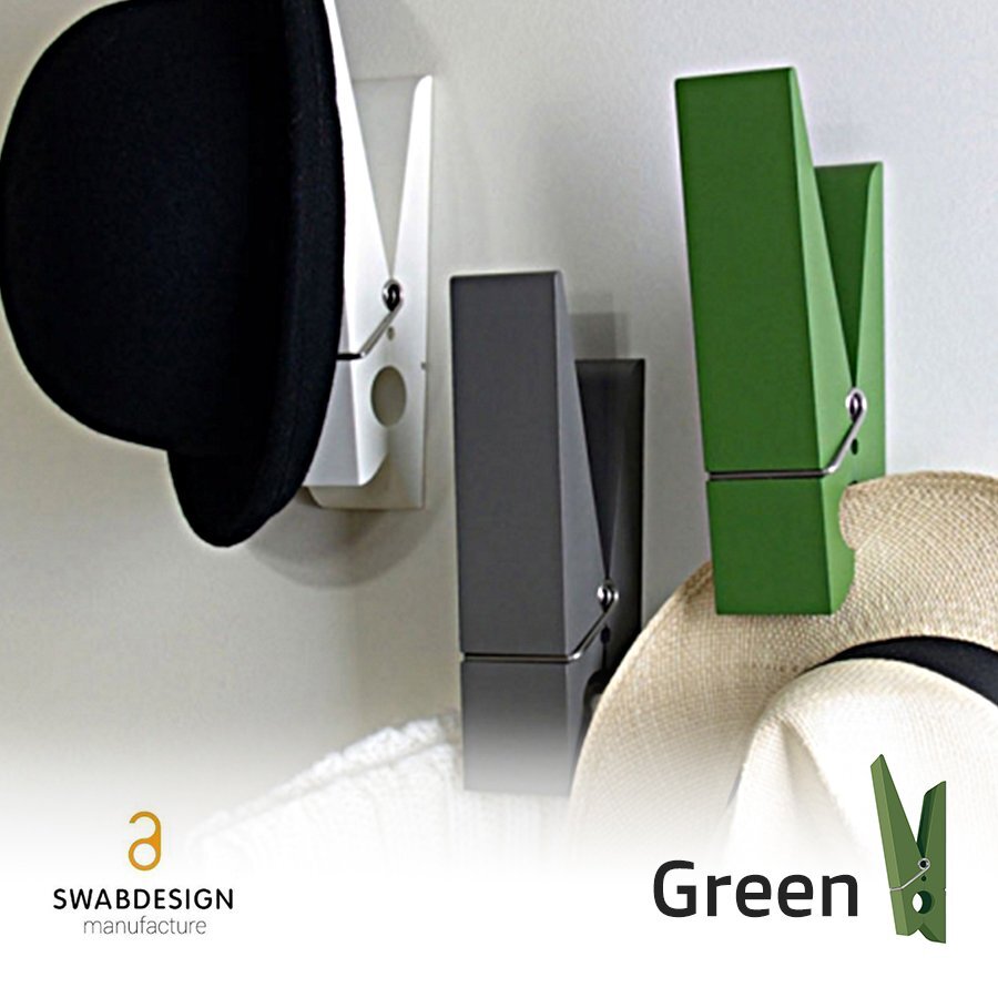 SWABDESIGN PINCE ALORS コートフック グリーン 壁付け 収納 ウォールハンガー クロスピン クリップ インテリア 雑貨 小物 オブジェ 玄関拍卖