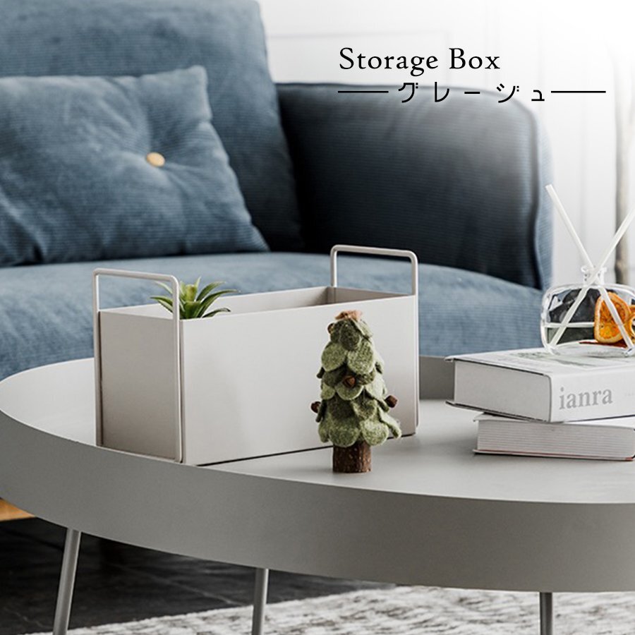 Sorbet ソルベ ストレージボックス グレージュ 収納 雑貨 モダン インテリア 家具 シンプル マガジンラック 小物入れ リビング アイアン拍卖