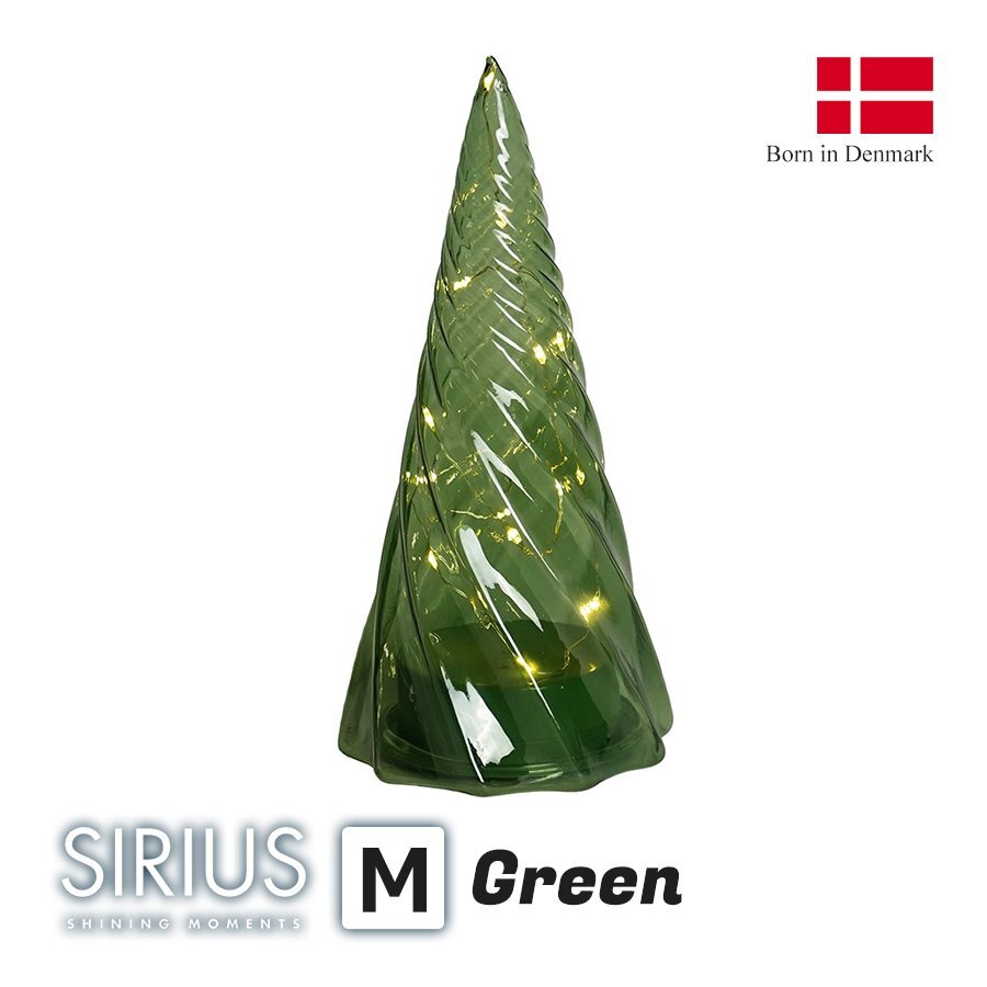 SIRIUS Vilma LEDガラスツリー Mサイズ Green クリスマスデコレーション ライト オブジェ 置物 装飾 XMAS Christmas インテリア 北欧 雑貨拍卖
