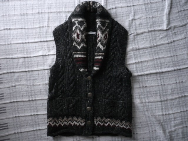 BABYLONE|バビロン★ウールベスト ニット カウチンセーター 厚手拍卖