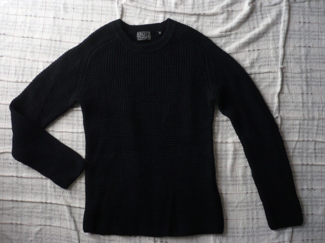 BLUE WORKブルーワーク★ウールリブセーター拍卖