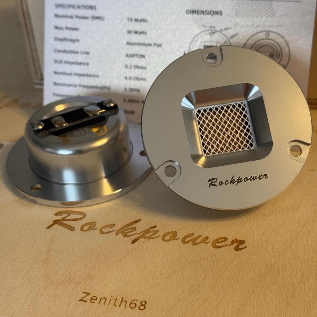 【国内正規品】ROCK POWER Zenith68 ハイエンドエアモーションツイーター AMT エアモーショントランスフォーマー スーパーツイーター ペア拍卖