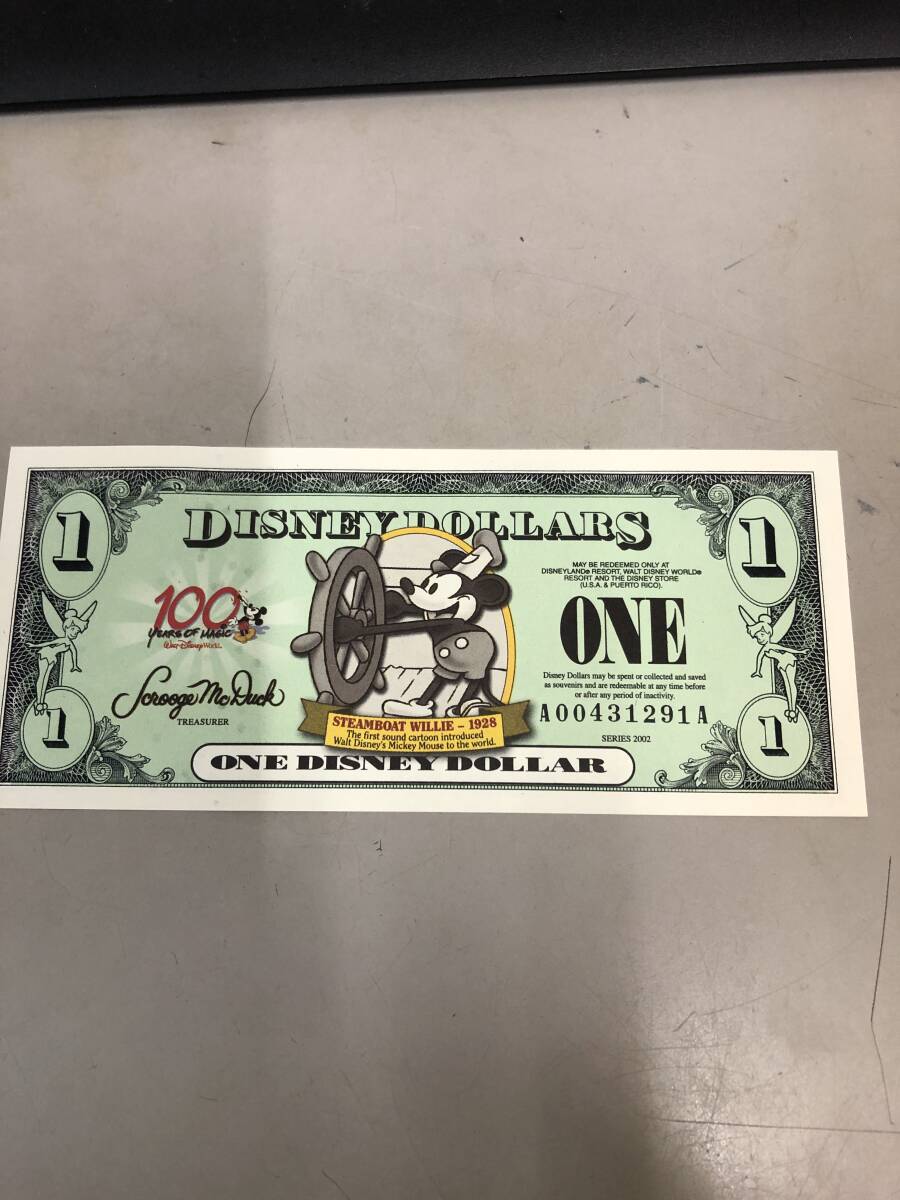 ディズニー ダラー 1ドル 蒸気船ウィリー ディズニー生誕100周年拍卖