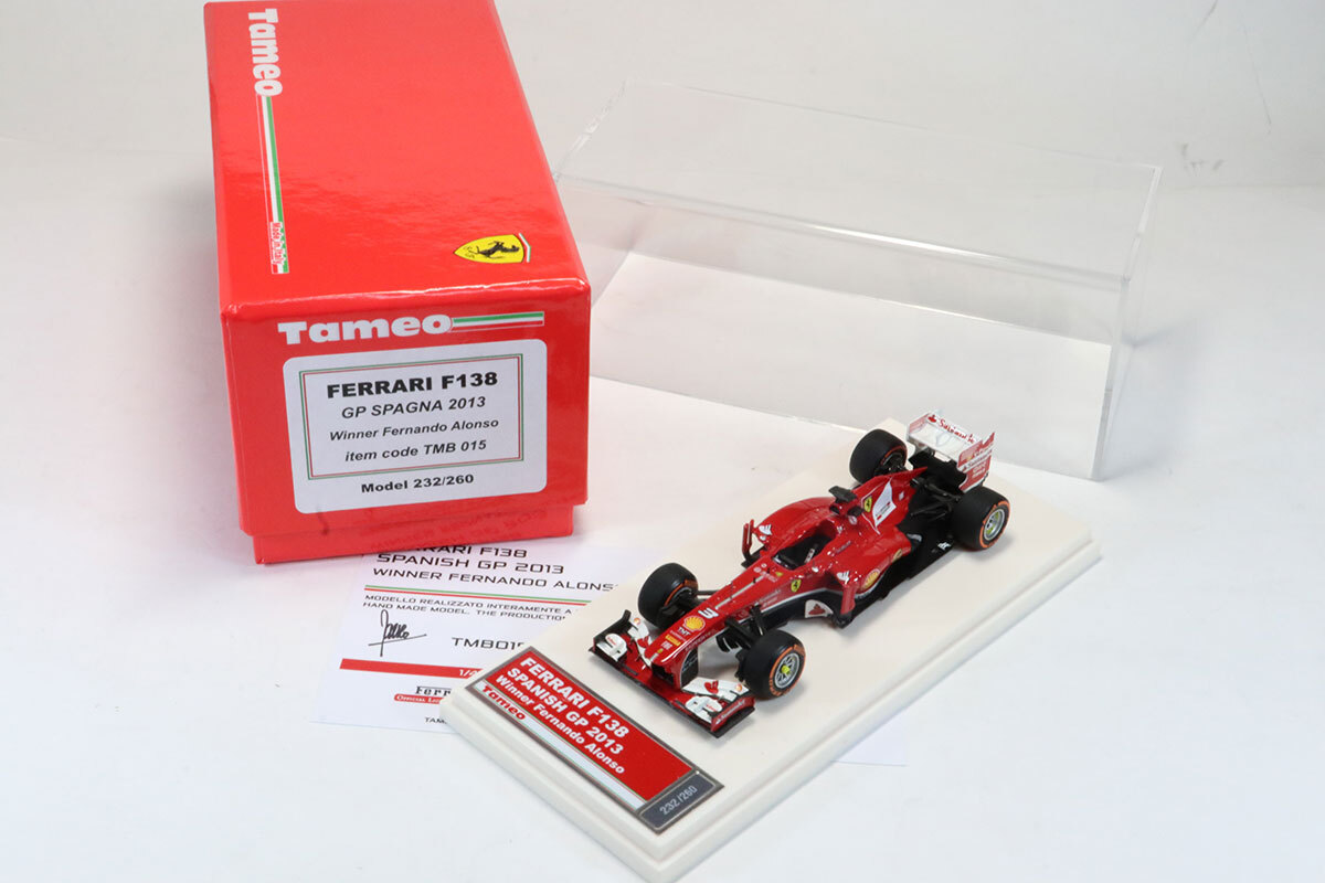 タメオ 1/43 フェラーリ F138 スペインGP 2013 F.アロンソ TMB015 メタルキット TMK417 (BBR マテル ホットウィール ロムファクトリー)拍卖