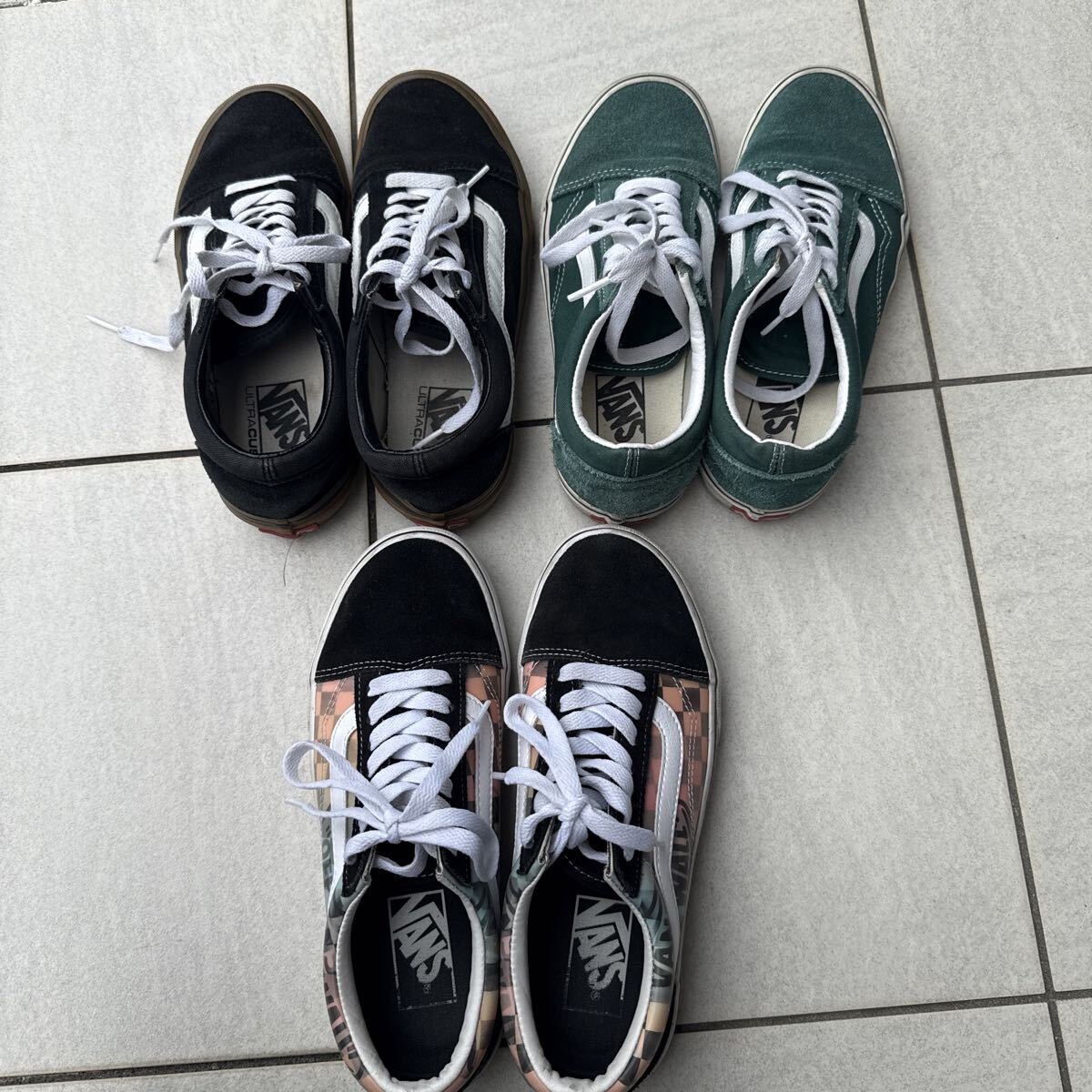 VANS スニーカー バンズ 23.5 3足まとめ売り オールドスクール vans セット拍卖