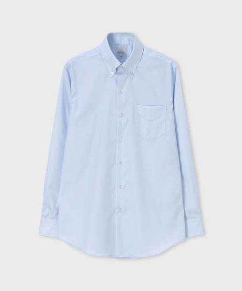 未使用★Paul Smith collection ポールスミス ヘリンボーン ボタンダウン ドレスシャツ★ブルー★XL★定価17600円★Z拍卖