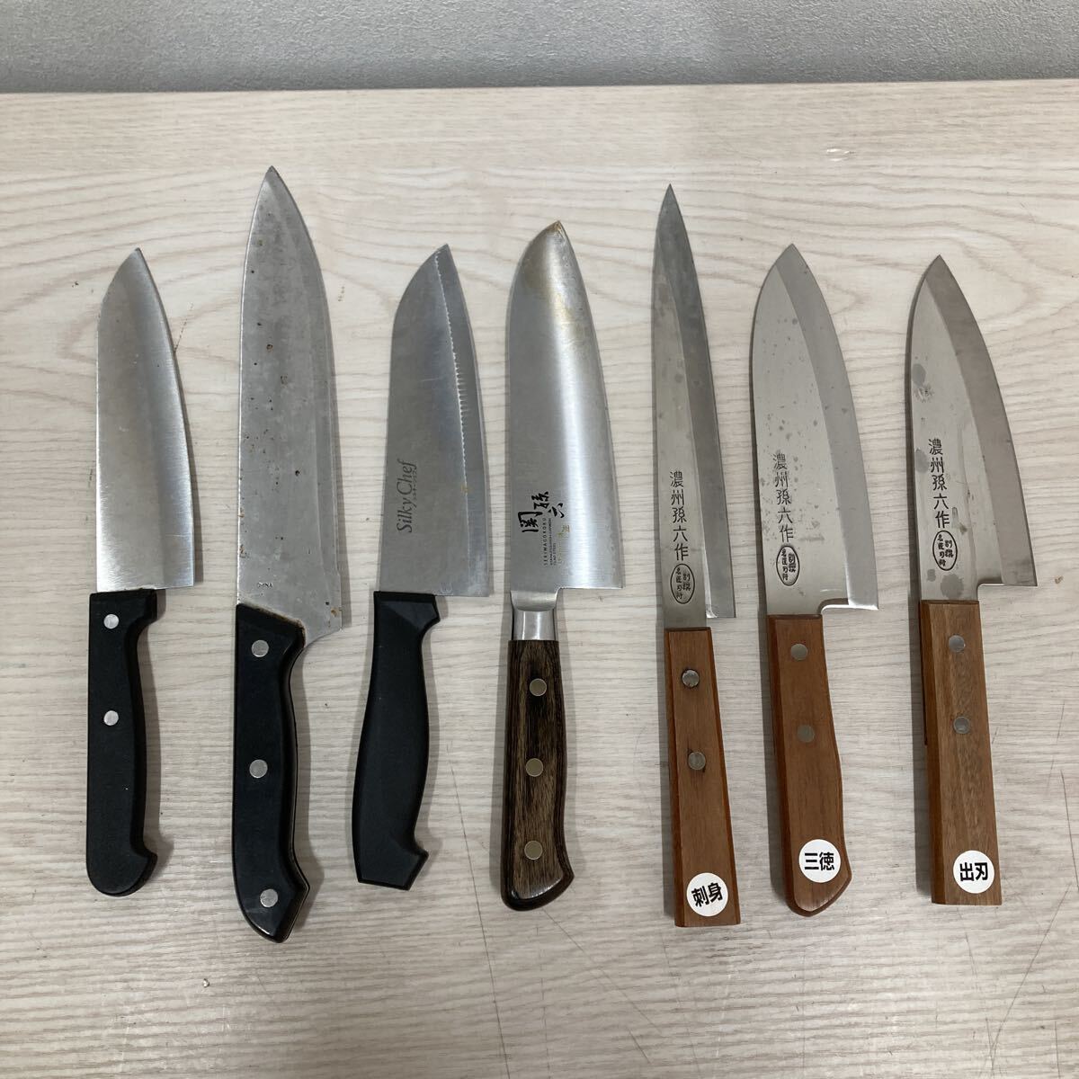 包丁 三徳包丁 出刃包丁 いろいろまとめてジャンク品拍卖