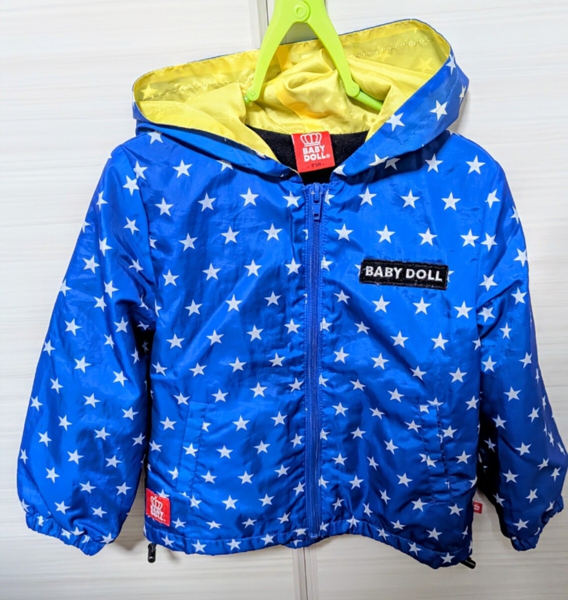 ★BABY DOLL ウインドブレーカー ジャンバー パーカー KIDS ベビードール 子供 星柄 総柄 通園 通学 男の子 110拍卖