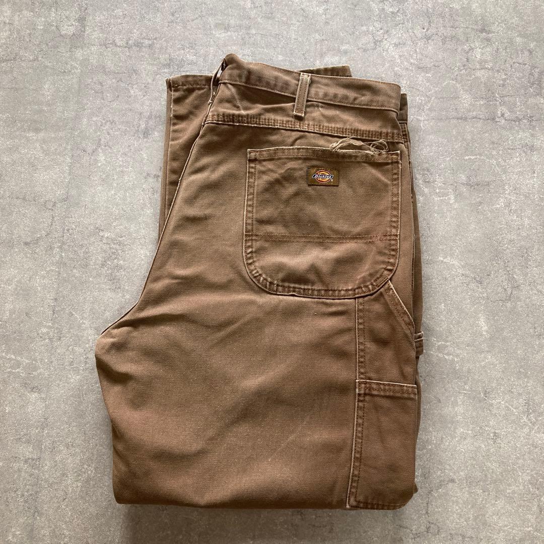 Dickies ダックペインターパンツ W38L32 ブラウン系 ワークパンツ拍卖
