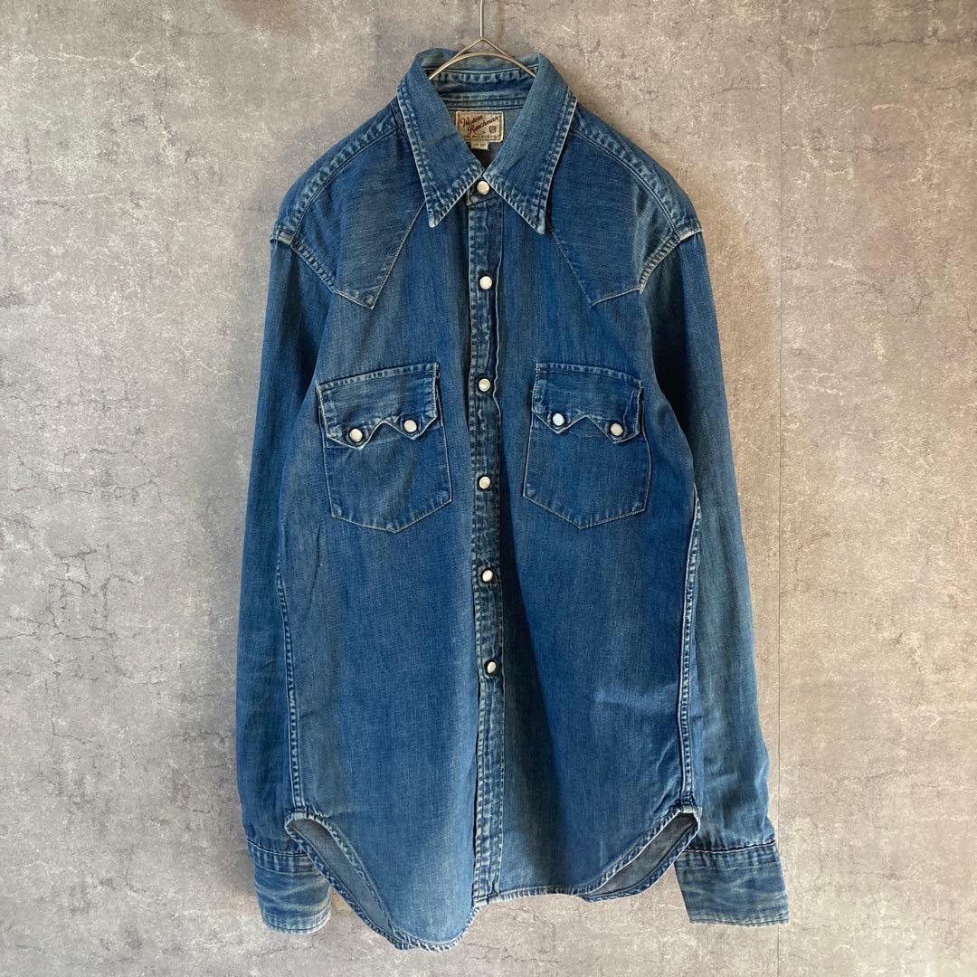 リアルマッコイズ JOE McCOY ウエスタンデニムシャツ Mサイズ程拍卖