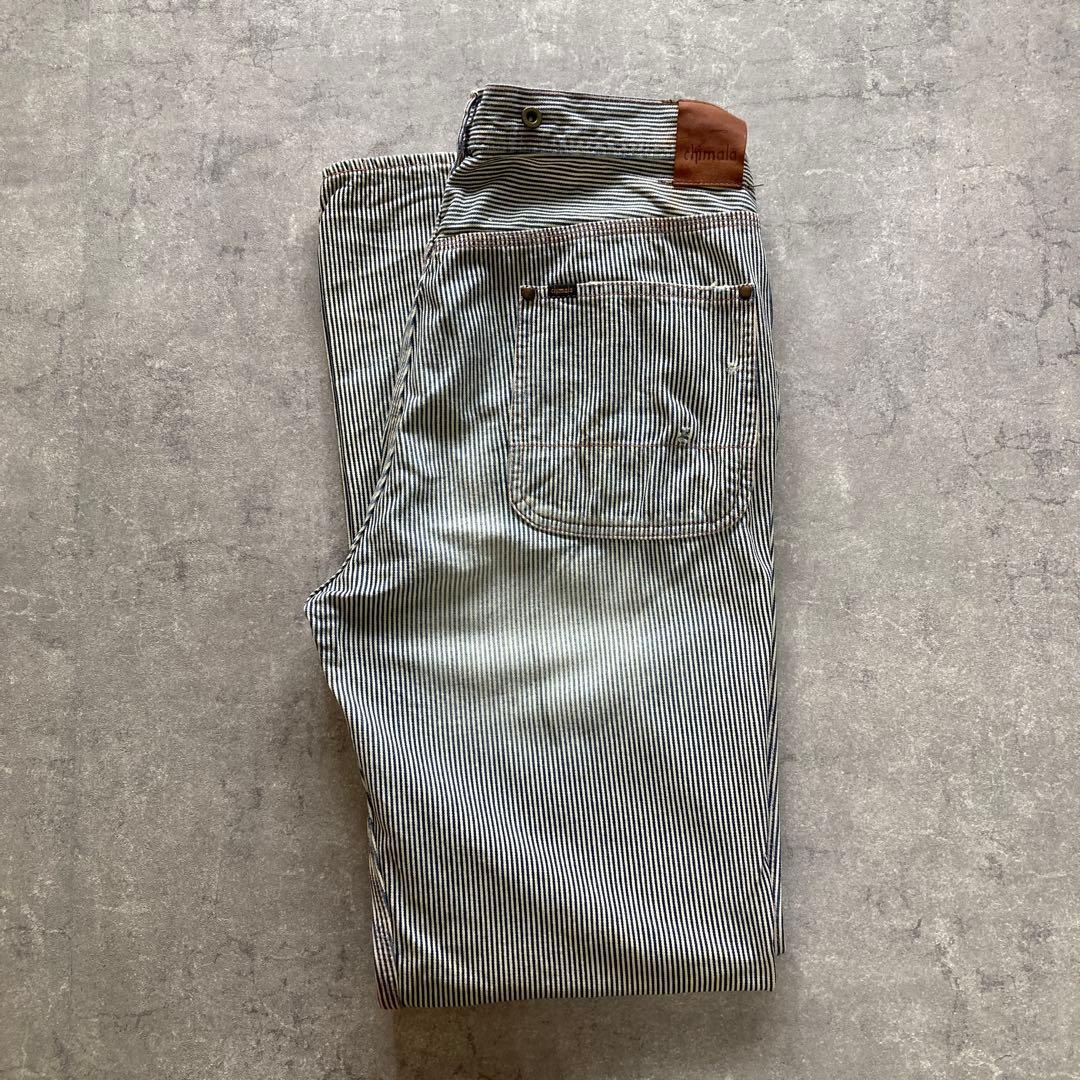 chimala ヒッコリーパンツ ストライプ日本製 W30レディース グランジ拍卖