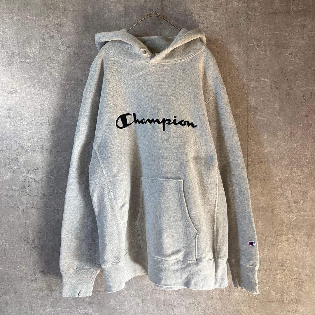 champion リバーズウィーブ スウェットパーカー XLサイズ グレー拍卖