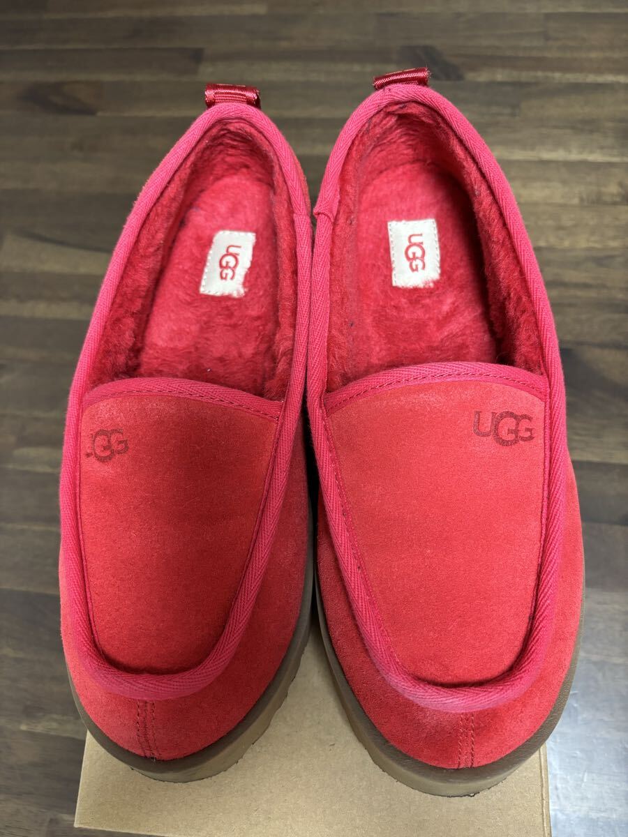 UGG アグ 24.0 ムートン モカシン スエード 赤 箱あり拍卖
