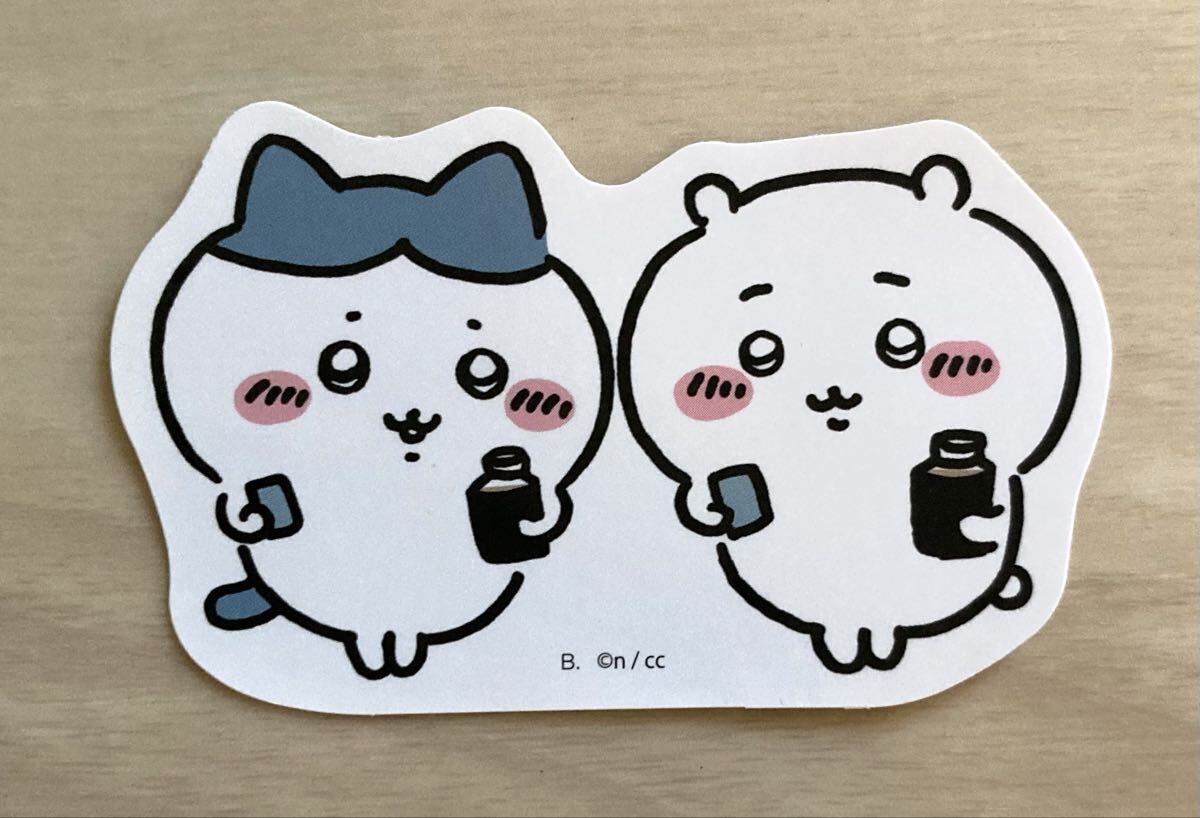 【ちいかわ〜ダイカットステッカー3、ちいかわ、ハチワレ、ドリンク】2023.4.21、レア!ナガノ、ちいかわ拍卖