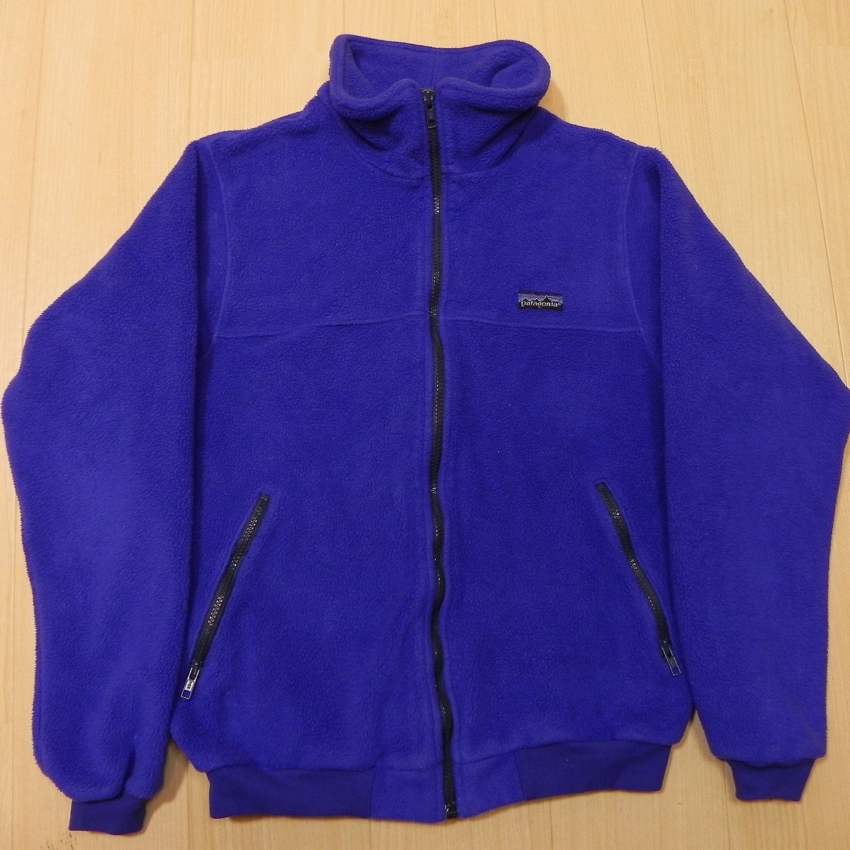 ★ 80s ヴィンテージ USA製 パタゴニア patagonia フリースジャケット L 三角タグ フルジップ 青紺系 古着 アウトドア ★h拍卖