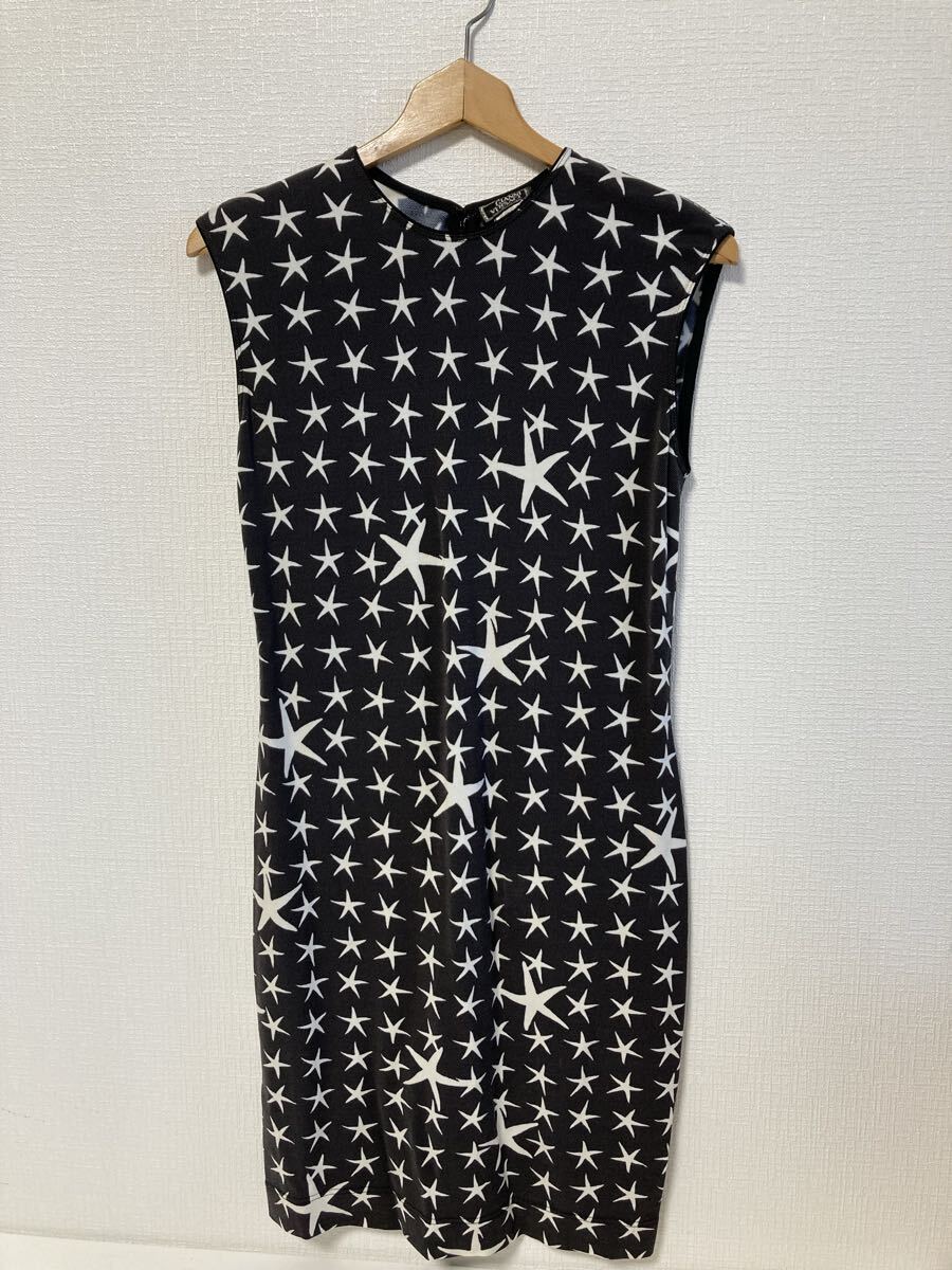 11-28 GIANNI VERSACE ジャンニ ヴェルサーチ 服 ワンピース ノースリーブ 星 レディース ファッション ブランド 女性用 サイズ 38拍卖