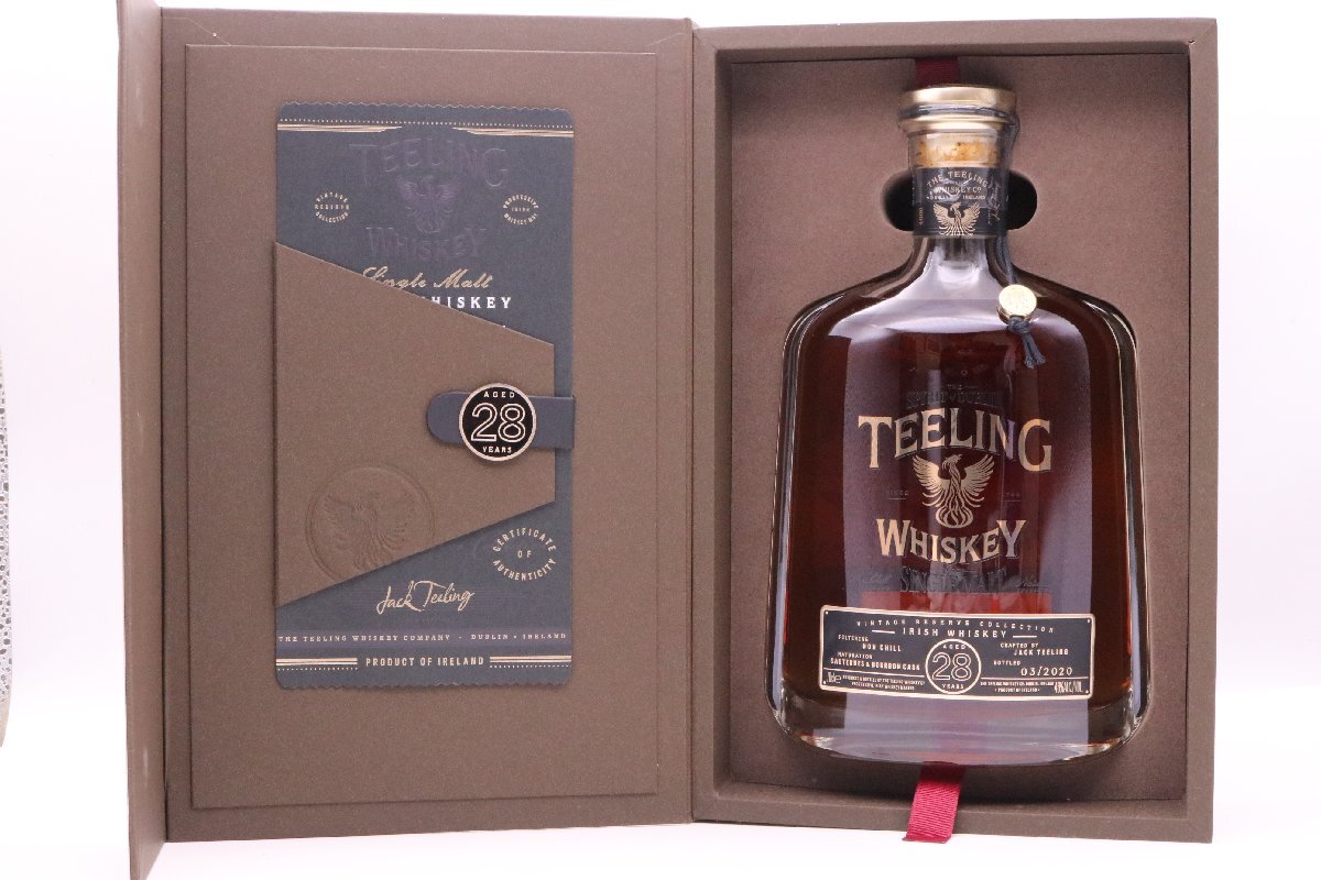 【美品】TEELING ティーリング 28年 2020 シングルモルトアイリッシュウイスキー バーボンバレル 46% 700ml 未開栓 箱揃い【漂亮】拍卖