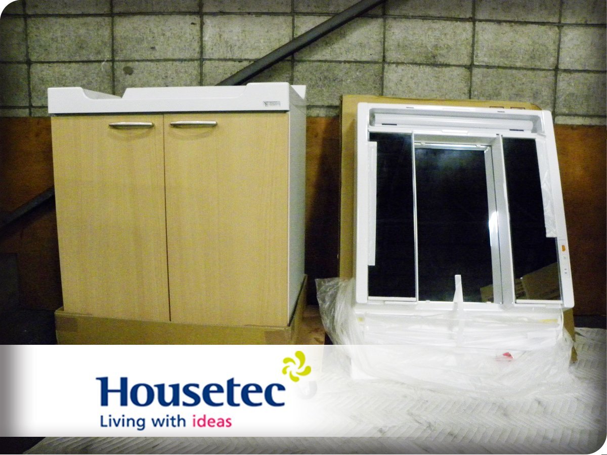 ■未使用品■Housetec/ハウステック■bambu/バンブー■W75■ドレッサー/三面鏡/ミラーキャビネット■洗面化粧台■10万■ymm4066k拍卖