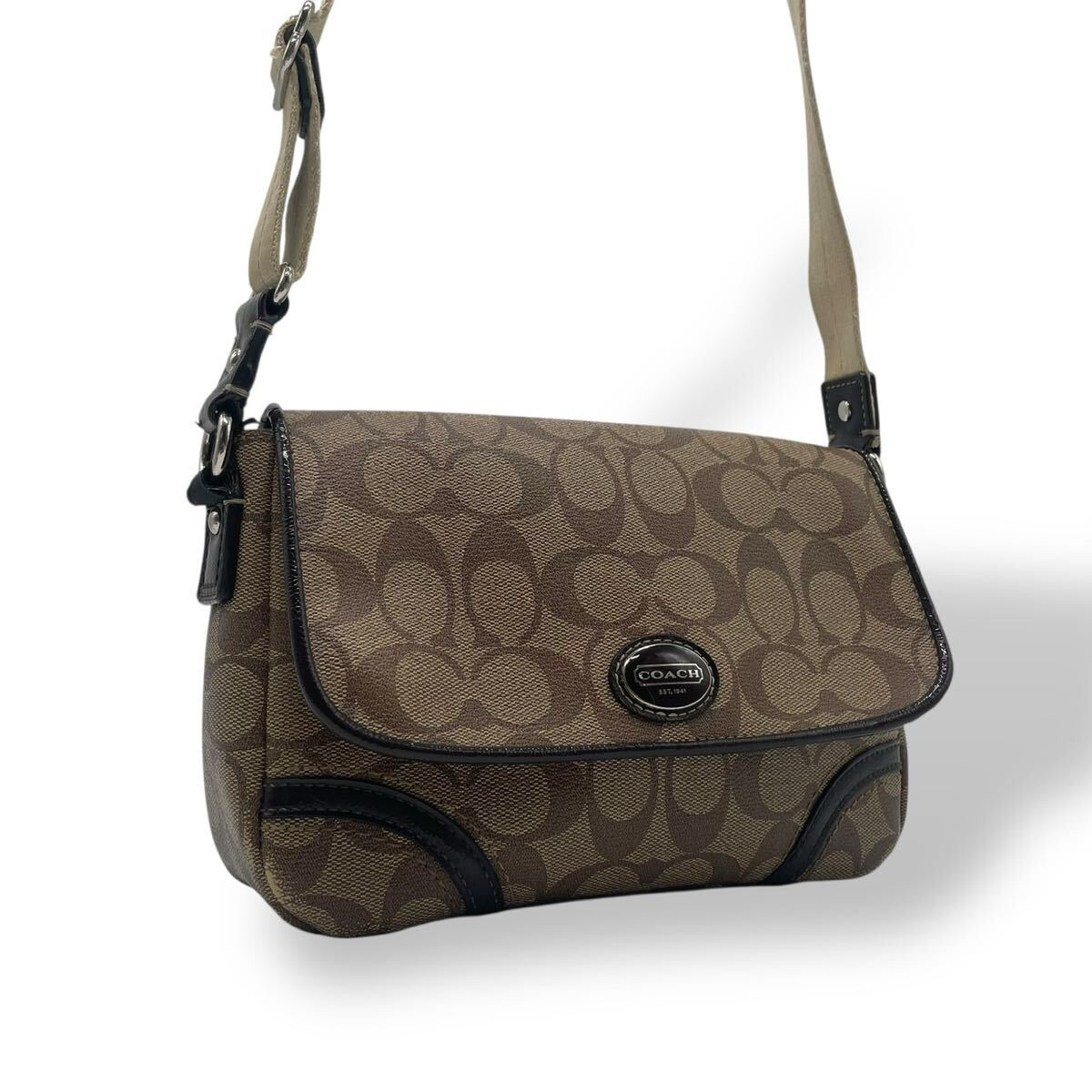 COACH コーチ ショルダーバッグ クロスボディバッグ ミニ シグネチャー 斜め掛け拍卖
