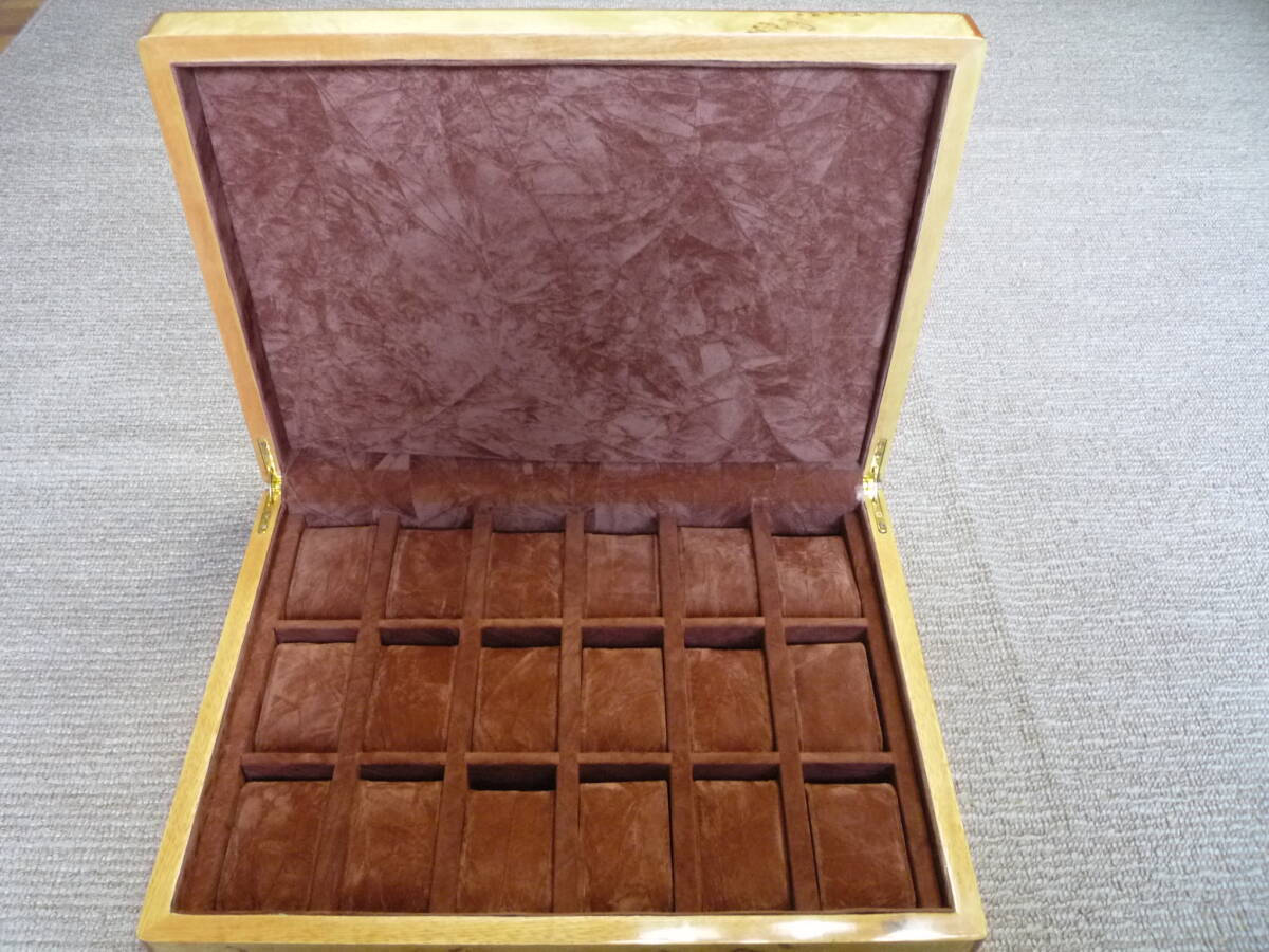 ☆ 木製 ピアノコーティング 腕時計 コレクションケース 18本収納 新品 未使用品拍卖