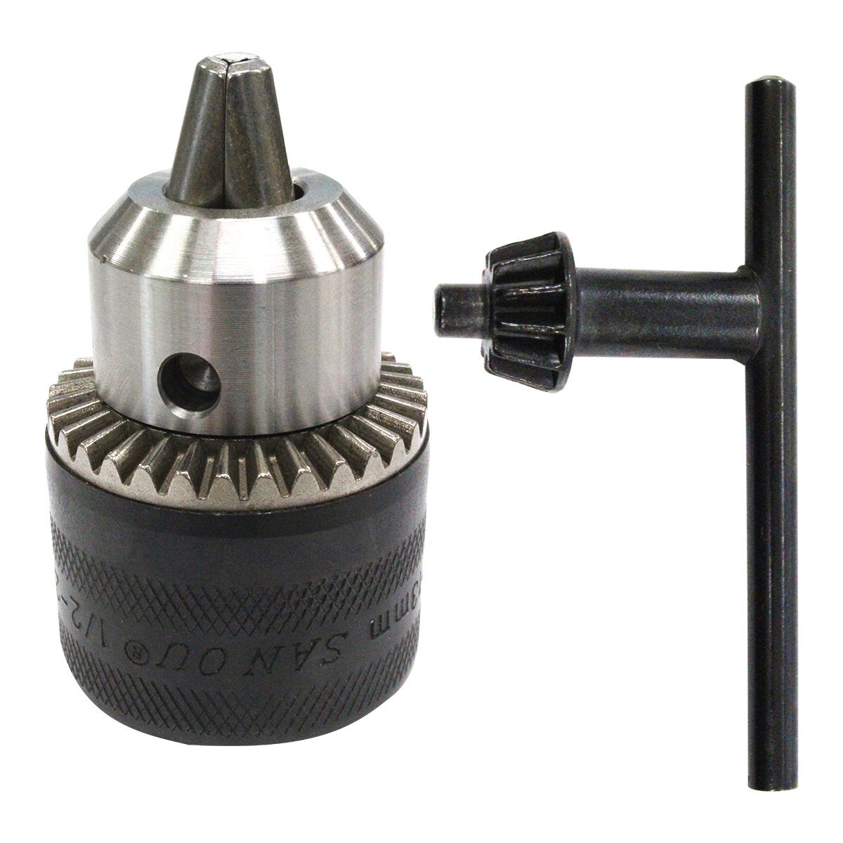 ドリルチャック 1.5mm-13mm インパクト 電動 ドライバー 対応 工具 アタッチメント アダプター チャック ハンドル付き拍卖