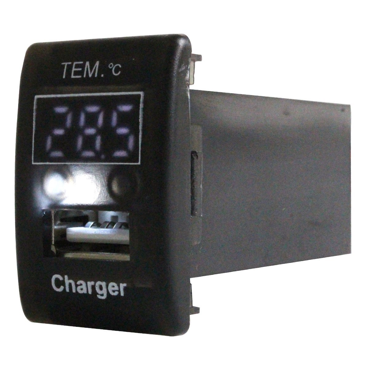 『スズキA』 スピアーノ MG22S H18.2~H23.1 LED/ホワイト 温度計+USBポート 充電 12V 2.1A 増設 パネル USBスイッチホールカバー 電源拍卖