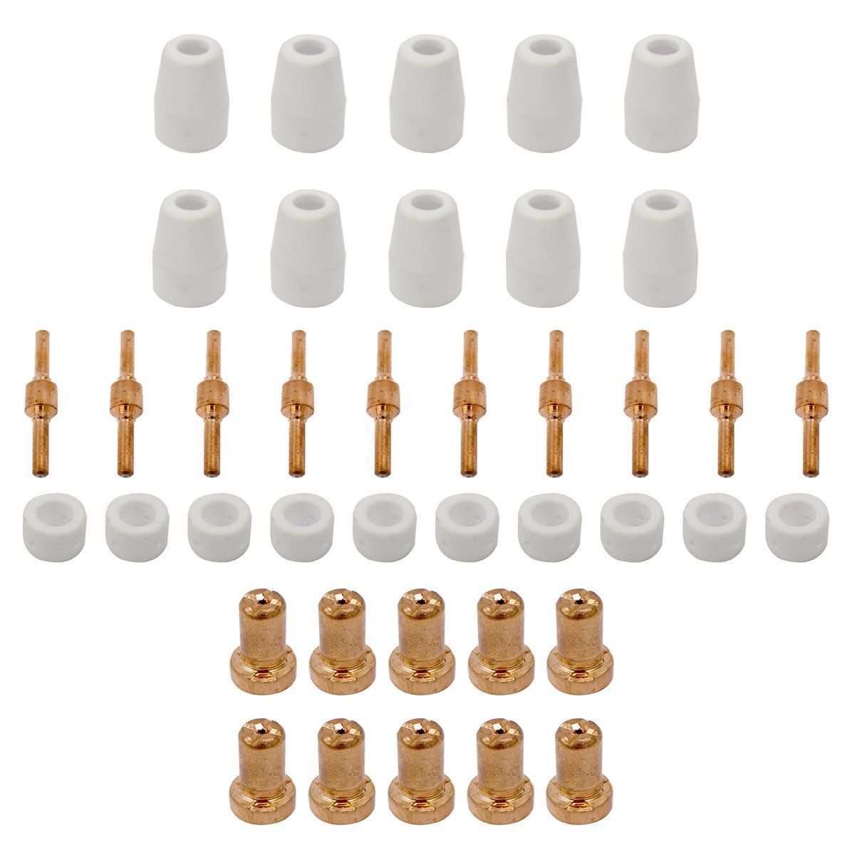 CUT-40 互換 10セット プラズマ カッター トーチ ロング ノズル チップ 先端 消耗品 切断機 鉄板 CUT40 10個 電極 PT-31 PT31拍卖