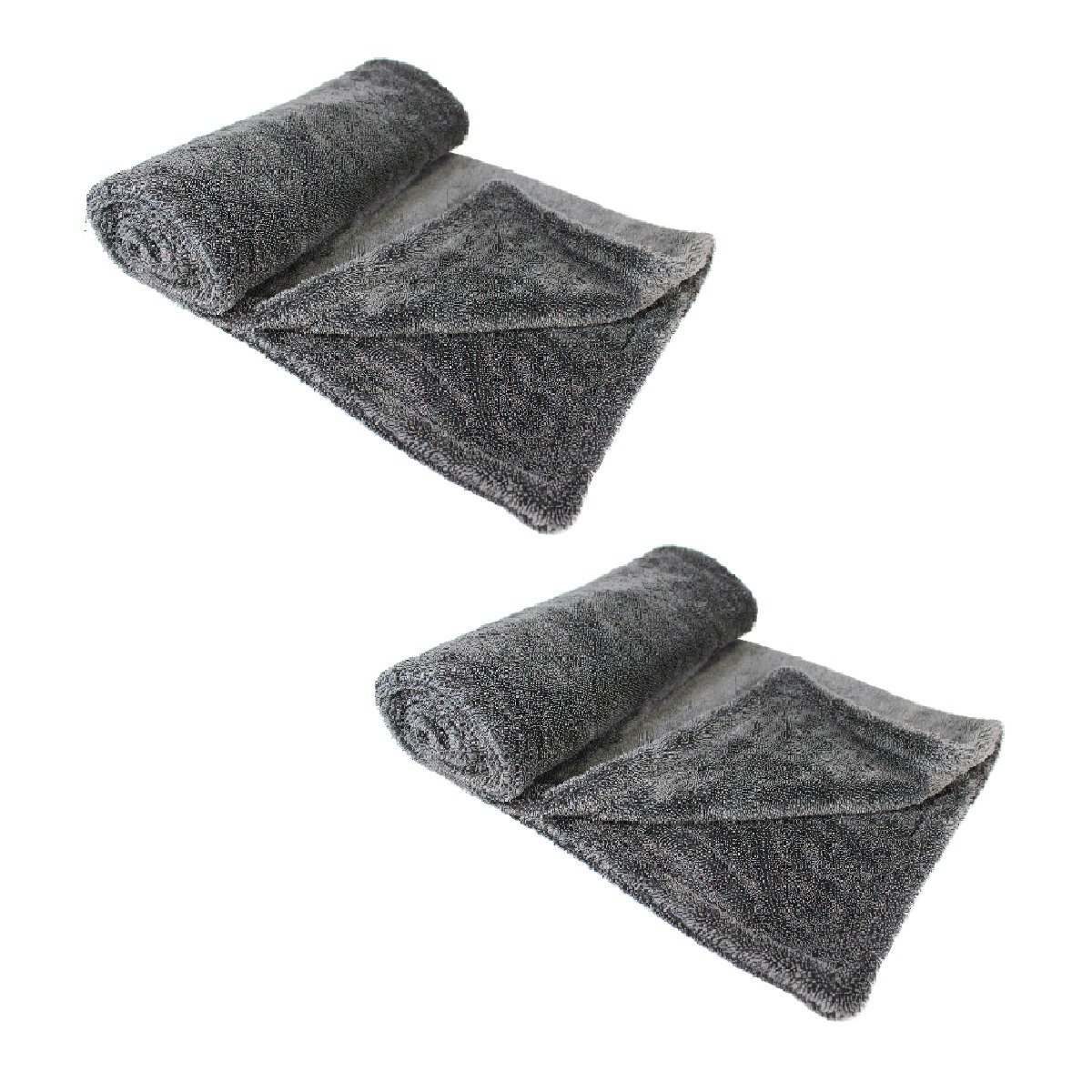 2枚セット 最強! 洗車 拭き取り タオル 縁無し 傷防止 吸水 両面タイプ マイクロファイバー クロス 60cm × 90cm セーム 代替拍卖