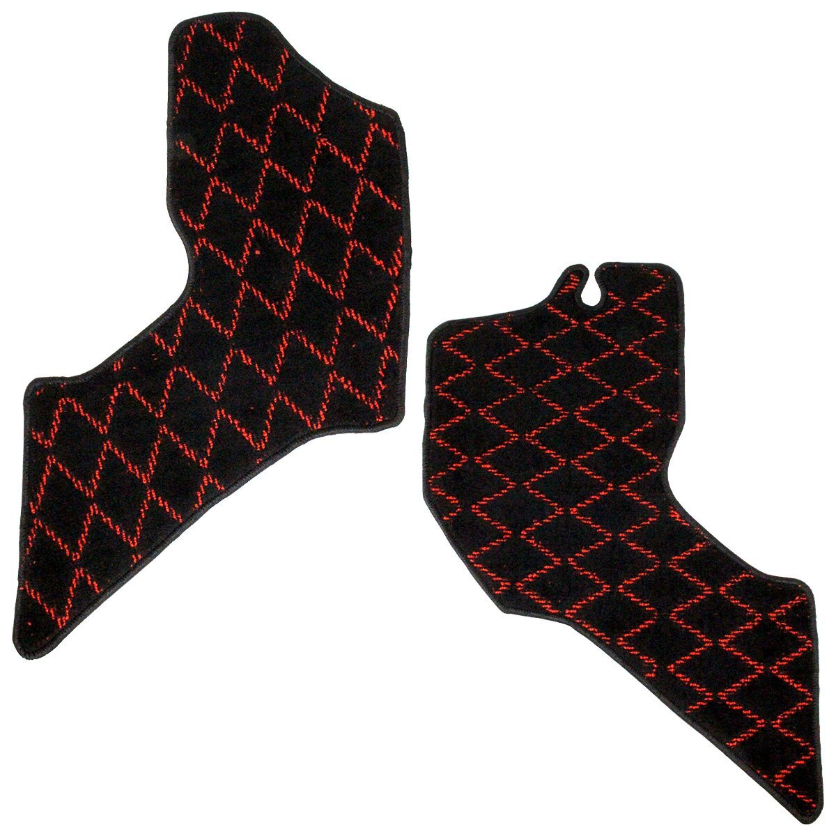 キャリィトラック DA62T/DA63T 平成14年5月~平成25年8月 運転席&助手席 2PCS レッド/赤 フロント フロアマット ダイヤカット セット拍卖