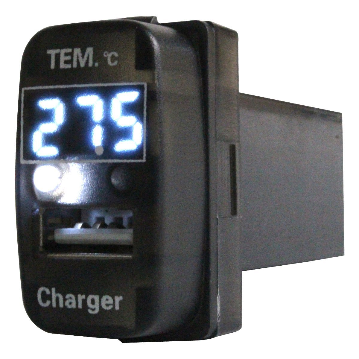 『ミツビシA』 デリカD/5 D5 CV1/2/5 LED/ホワイト 温度計+USBポート 充電 12V 2.1A 増設 パネル USBスイッチホールカバー 電源拍卖