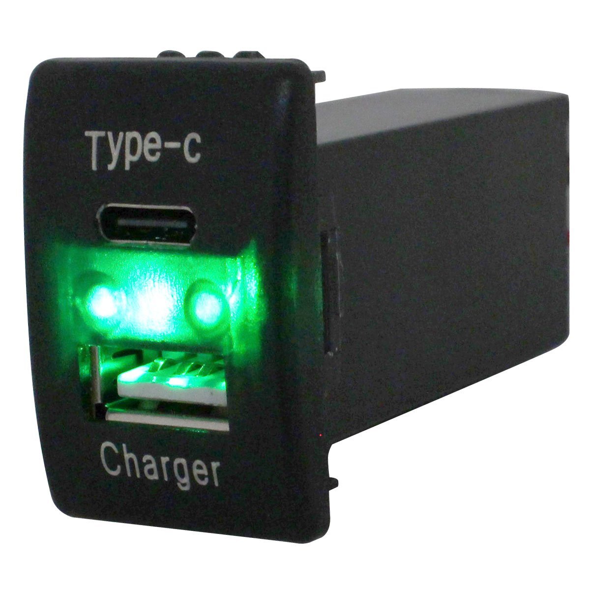 スズキA アルトラパン ショコラ HE21S/HE22S H14.1~ LED/緑 USB Type-C タイプC ポート 充電 QC3.0 12V パネル スイッチホールカバー拍卖