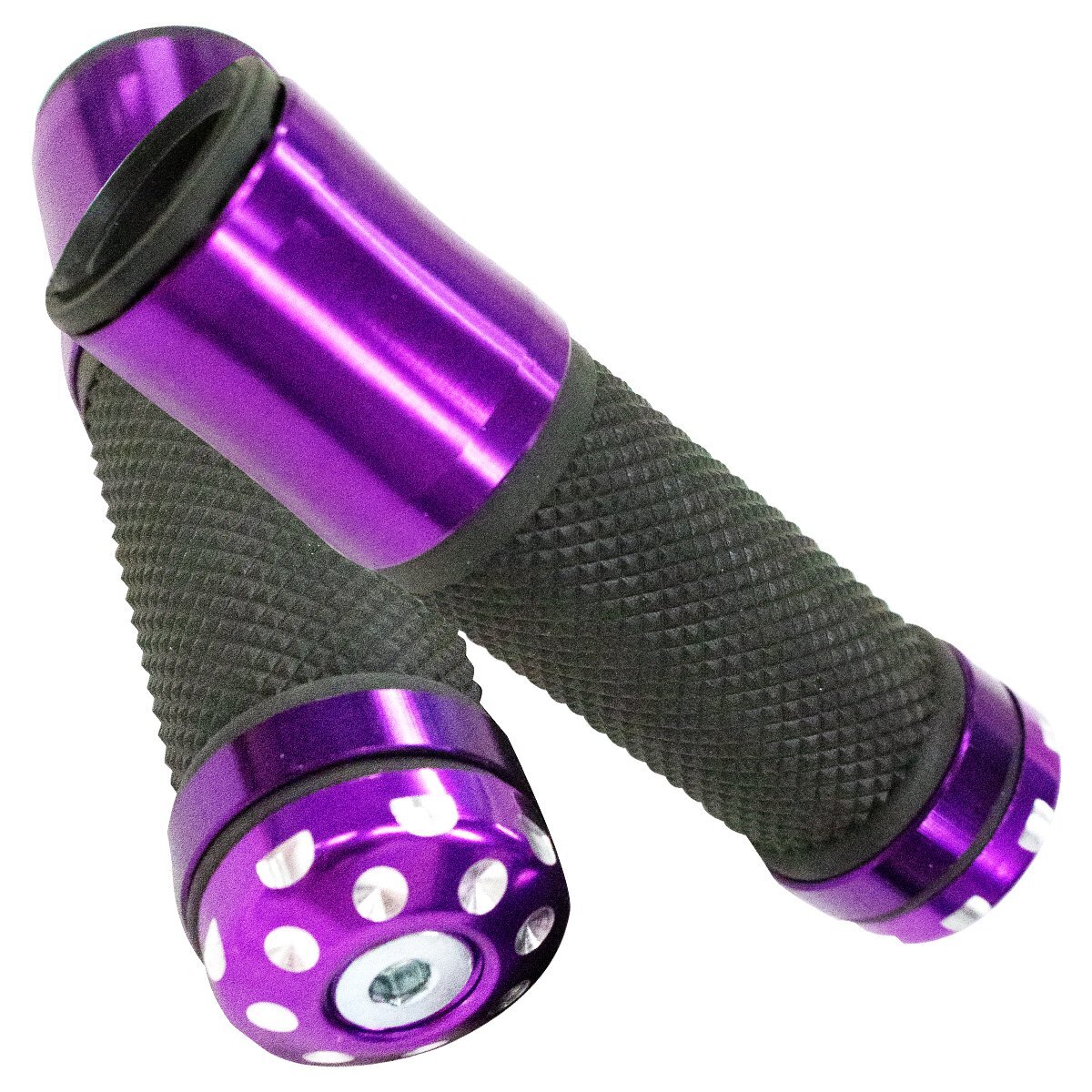 汎用 アルミグリップ 22.2mm ハンドル用 パープル 紫 22.2φ 左右セット 22.2π カスタムグリップ バーエンド マジェスティ ズーマー拍卖