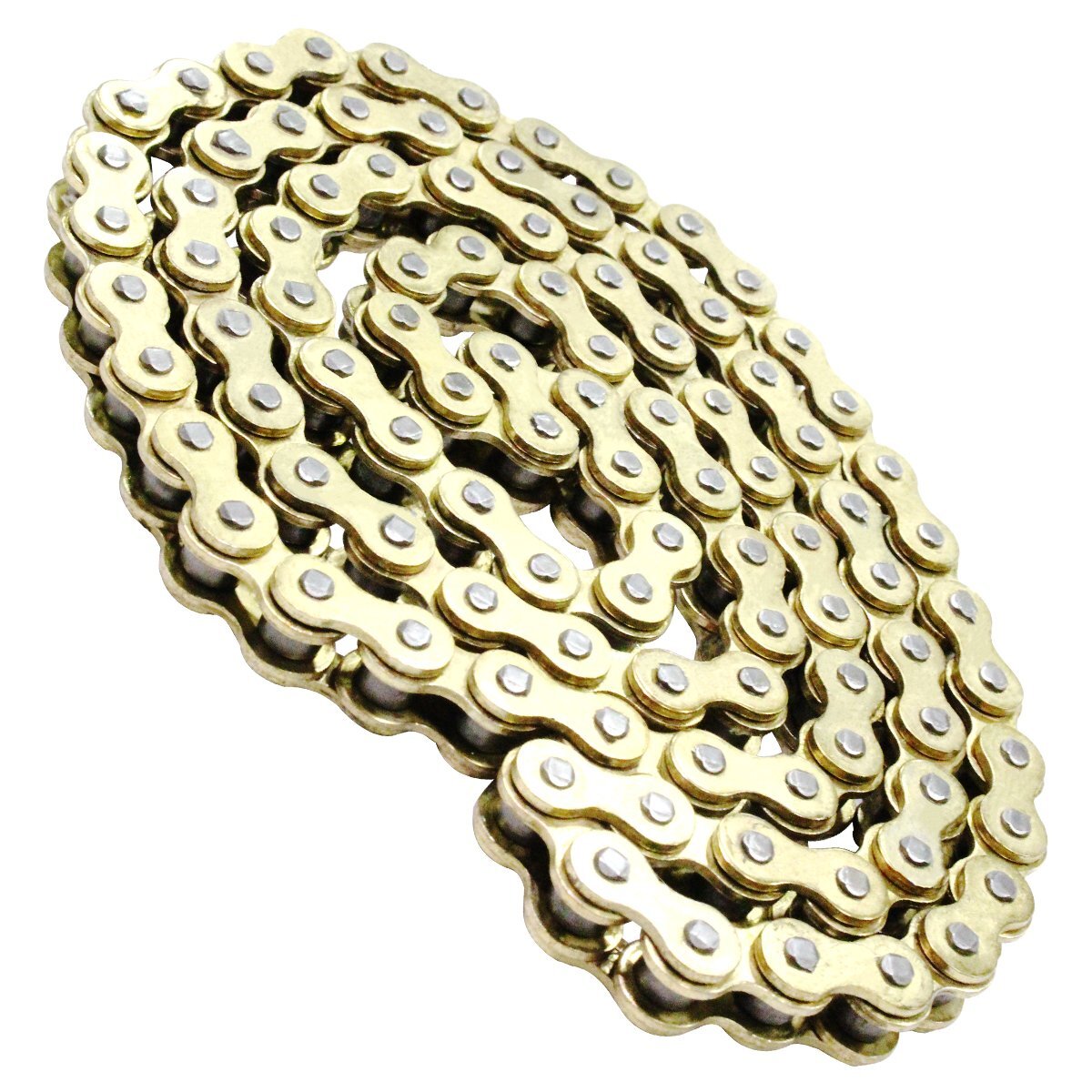 『520-116L』 消音タイプ 汎用 バイク ゴールドチェーン ノンシール チェーン ドライブチェーン ホンダ ヤマハ カワサキ拍卖