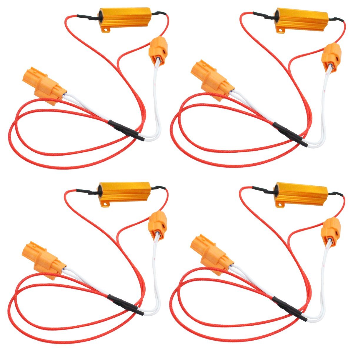 『ホンダ車 T20』前後 左右 4個セット ハイフラ キャンセラー カプラーオン 取り付け ハイフラ防止 抵抗 LED ウィンカー拍卖