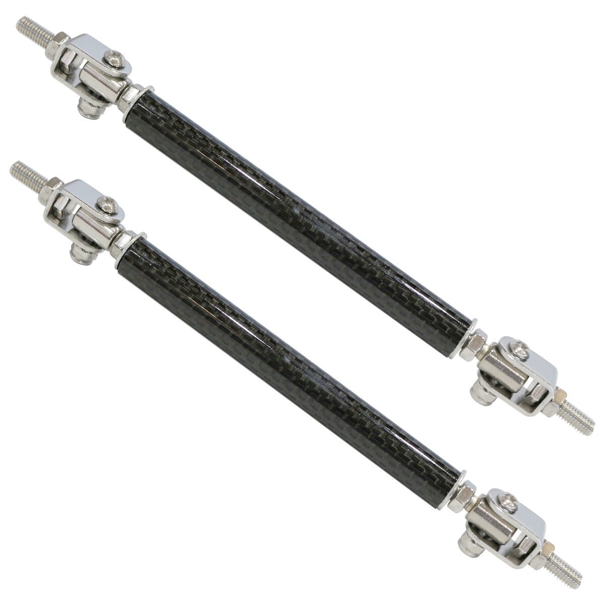 『全長155mm-195mm』『カーボン』19cm コネクションロッド 2本 ウイング リップ スポイラー 固定 ステー エアロ 調整式拍卖