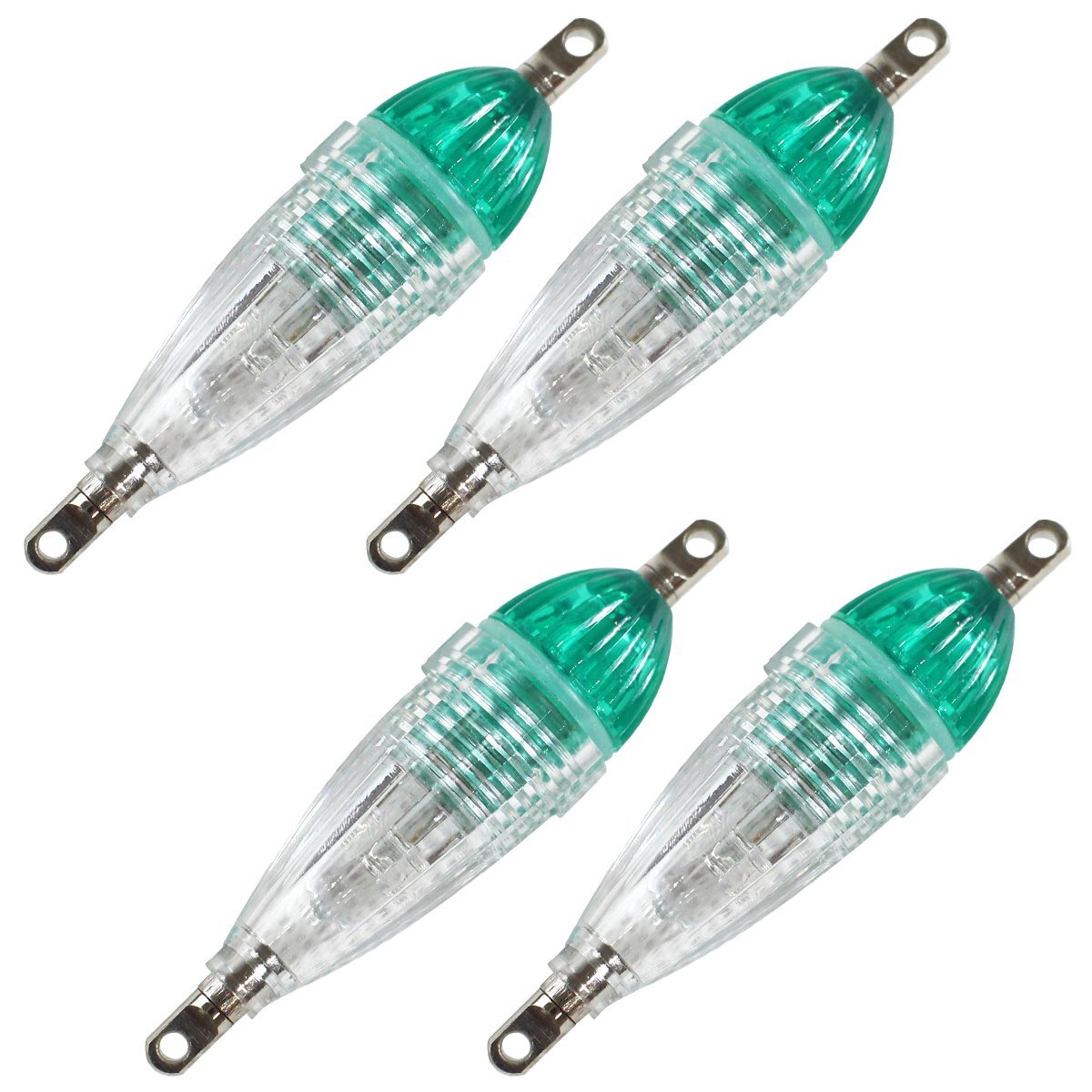 【送料220円】『緑/グリーン 4本セット』集魚灯 夜釣り イカ釣り 水中 ライト 6cm いか釣り アオリイカ コウイカ 水中 LED 発光 4個拍卖