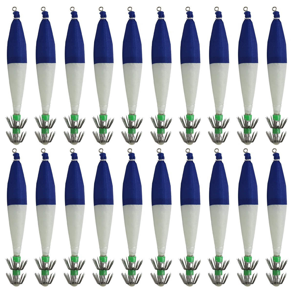 20個set 4号 イカ釣り 夜光浮きスッテ 仕掛け 夜光エギ 4.0号 6g イカルアー エギング 餌木 コウイカ アオリイカ 青 ブルー拍卖