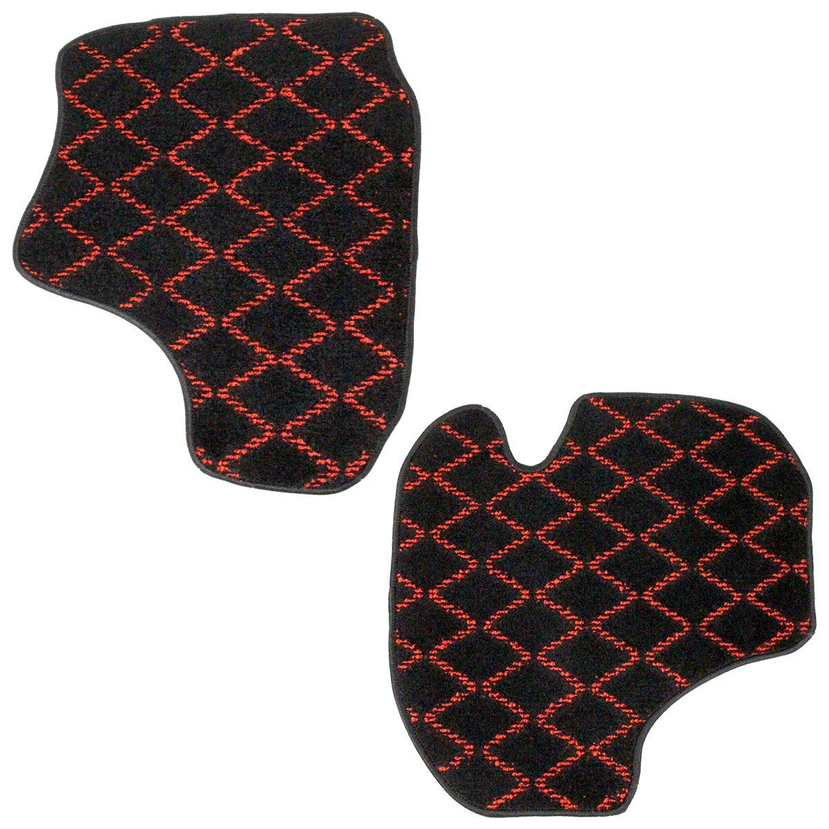 専用設計 キャリイ DA16T 平成25年9月~現行 運転席&助手席 2PCS レッド/赤 フロント フロアマット ダイヤカット セット拍卖